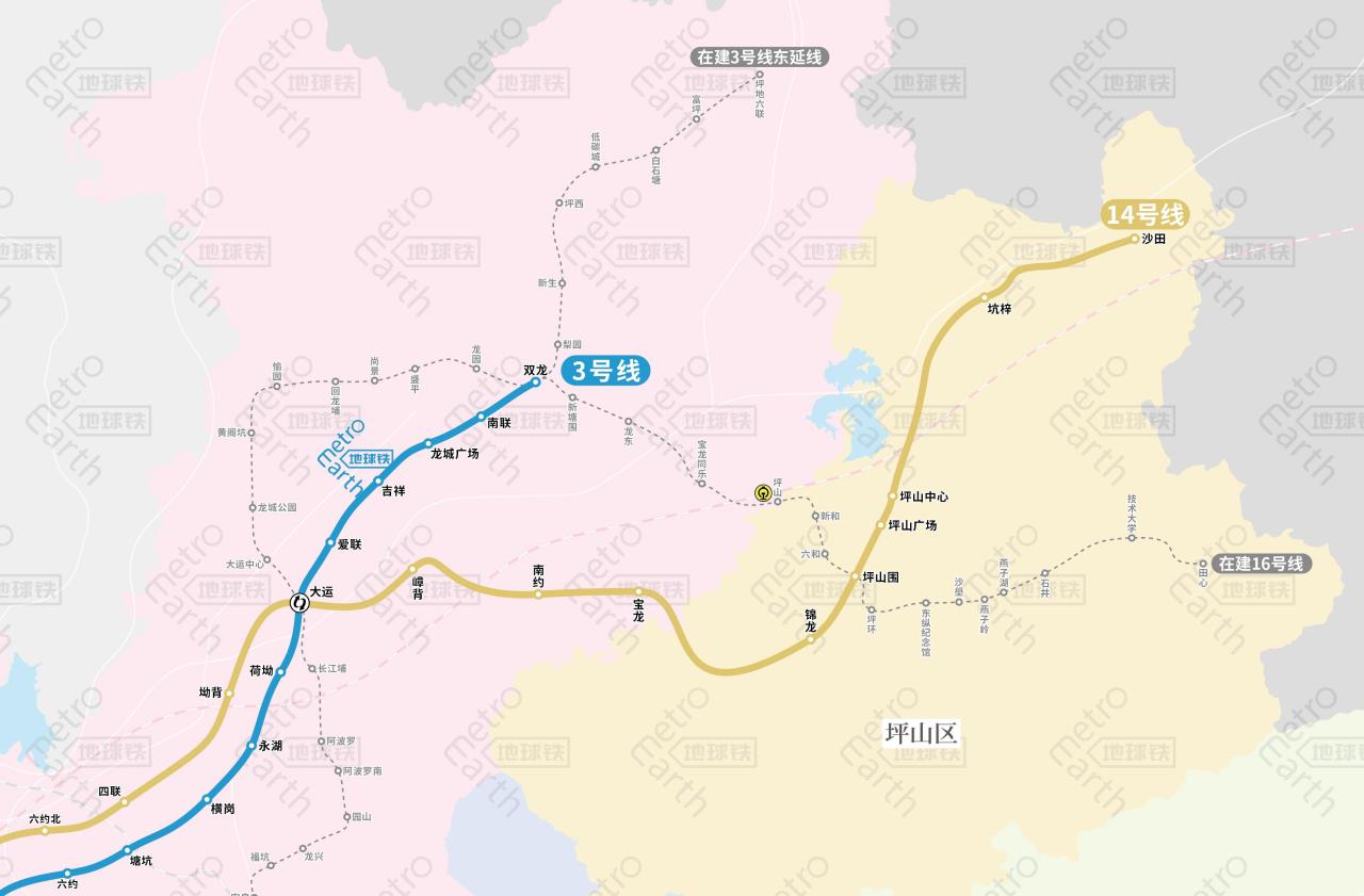 深圳地铁1号线线路图（深圳轨道交通运营(在建)线路图）