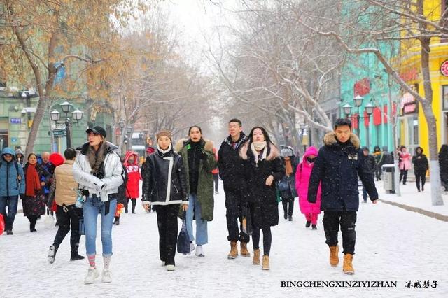 冬天的哈尔滨雪景(飘雪的哈尔滨美翻了)(14)