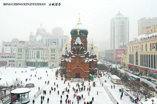 冬天的哈尔滨雪景(飘雪的哈尔滨美翻了)(86)