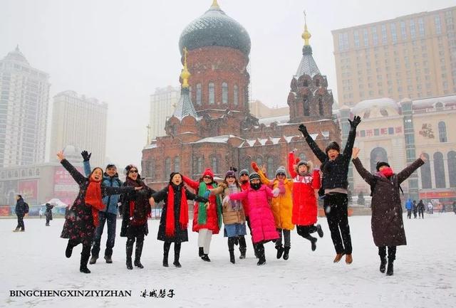冬天的哈尔滨雪景(飘雪的哈尔滨美翻了)(12)