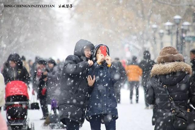 冬天的哈尔滨雪景(飘雪的哈尔滨美翻了)(39)