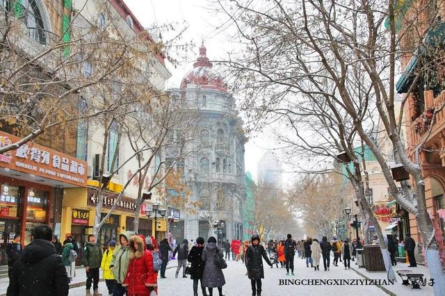 冬天的哈尔滨雪景(飘雪的哈尔滨美翻了)(7)