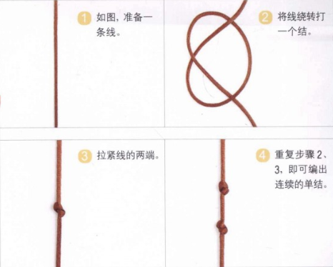 手链编法图解(史上最全的手绳手链基本编法)
