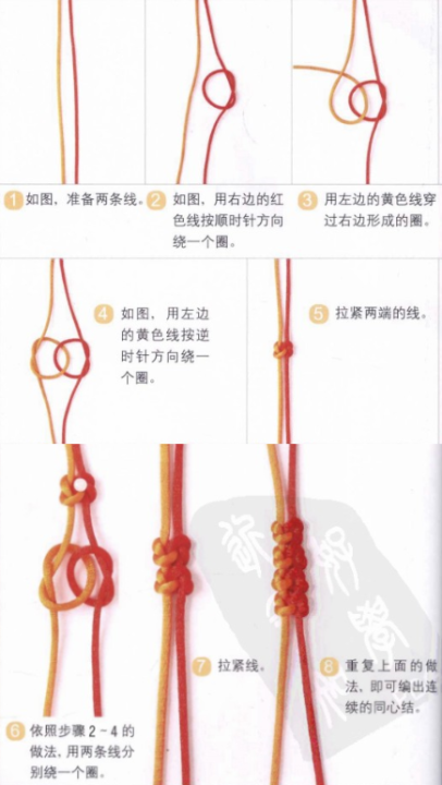 手链编法图解(史上最全的手绳手链基本编法)