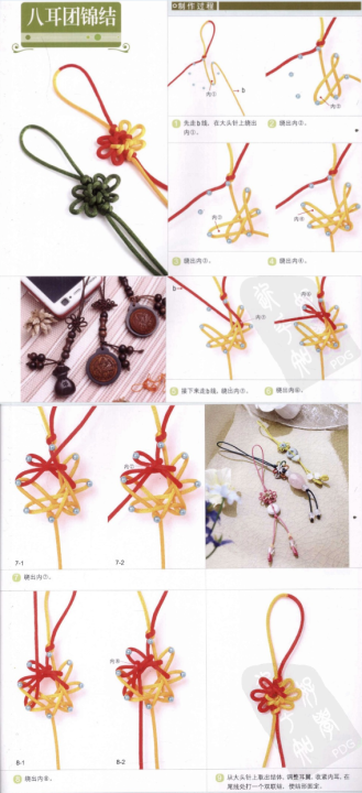 手链编法图解(史上最全的手绳手链基本编法)
