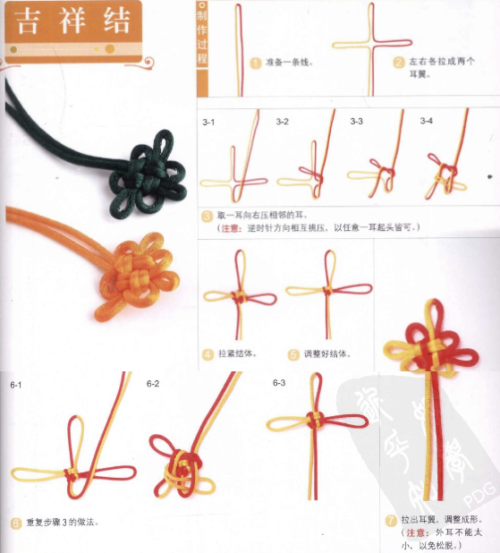 手链编法图解(史上最全的手绳手链基本编法)