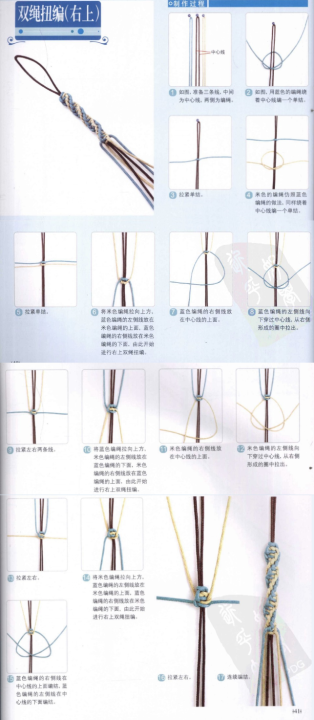 手链编法图解(史上最全的手绳手链基本编法)