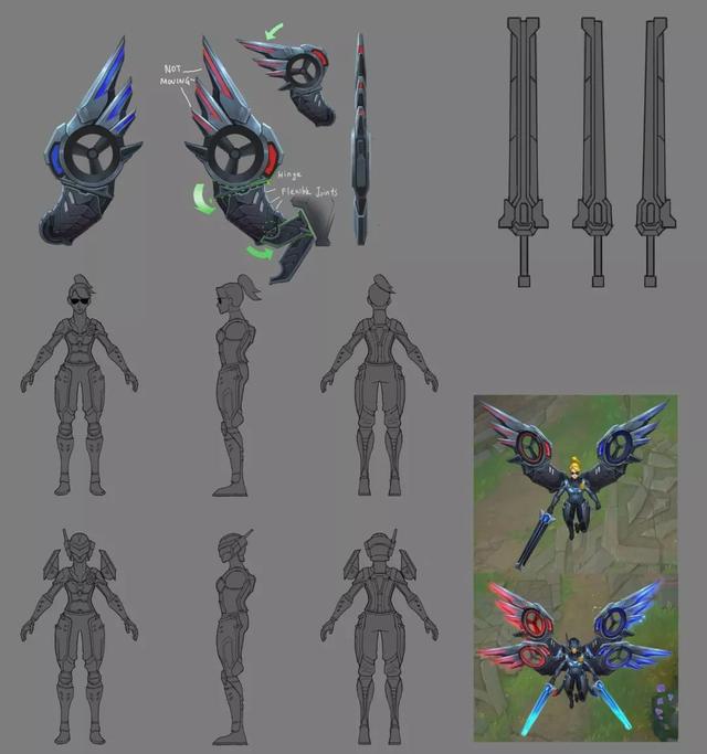 lol莫甘娜哪个皮肤好（拳头3位设计师公布皮肤设计稿）(19)