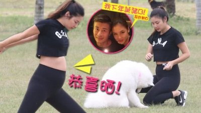 ​黎明前妻乐基儿承认怀孕三个月 公园挺孕肚做瑜伽