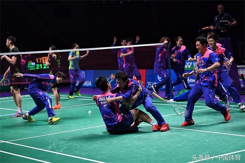 2017年苏迪曼杯决赛 韩国队夺冠疯狂庆祝