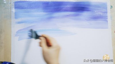 ​如何用水粉快速画出富士山和美丽的樱花