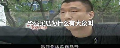 ​华强买瓜为什么有大象叫