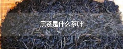 ​黑茶是什么茶叶