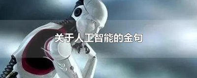 ​关于人工智能的金句