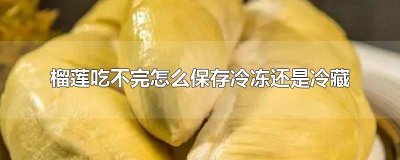 ​榴莲吃不完怎么保存冷冻还是冷藏 榴莲吃不完怎么保存冷冻还是冷藏好