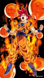 ​高清壁纸：超赛神红色，留给赛亚人的颜色不多了