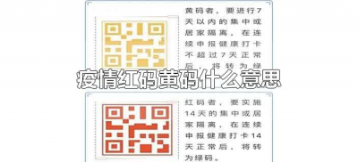 疫情红码黄码什么意思（疫情期间健康码红码黄码是什么意思）