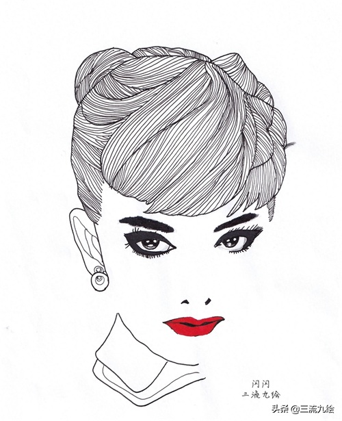 教你一步步画出最美的奥黛丽赫本